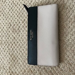 Kate Spade Wallet - Pink with Black Trim
